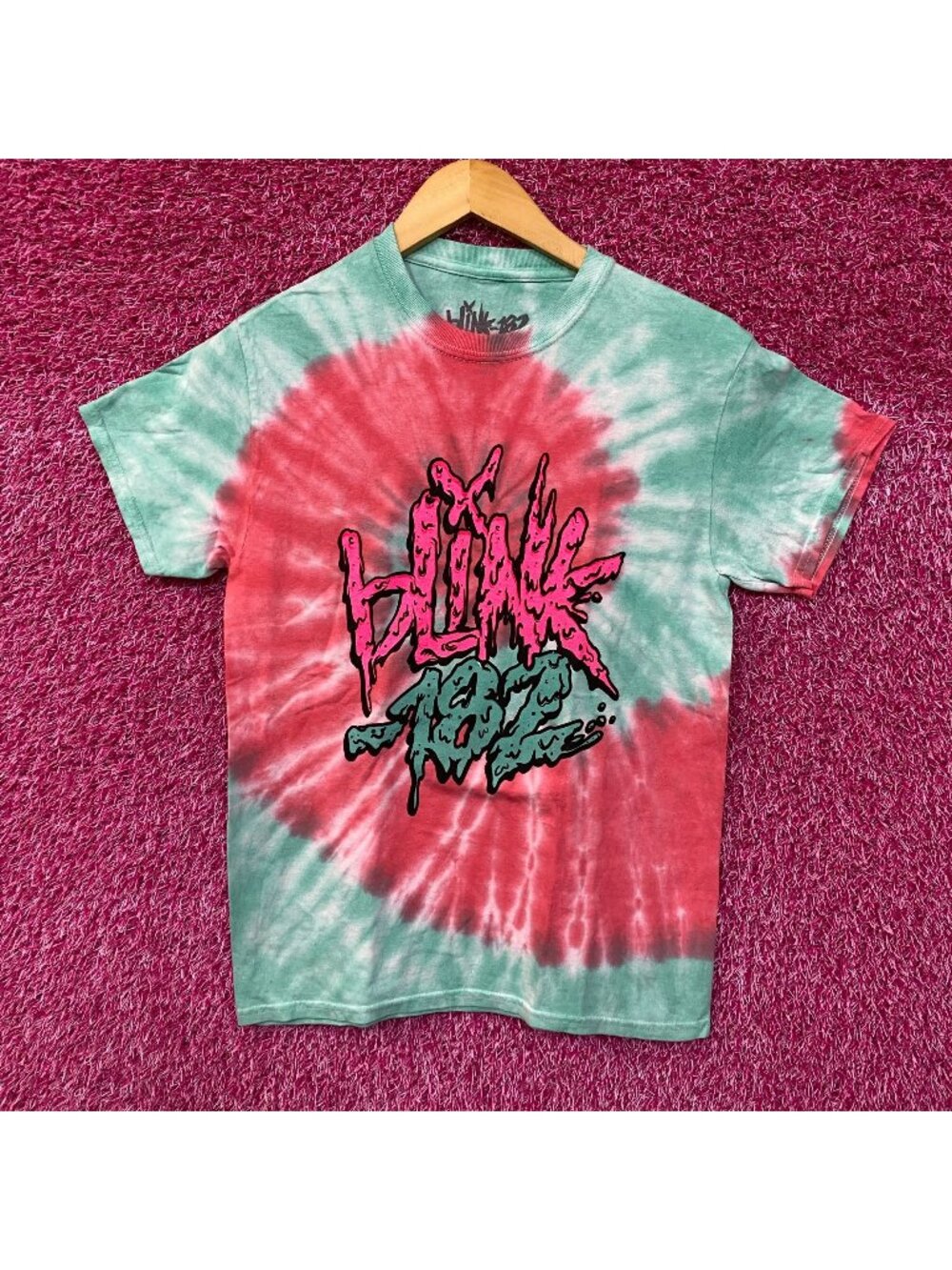 Blink-182 Toxic Sludge Spell-Out Pop Punk Band Tie Dye S
